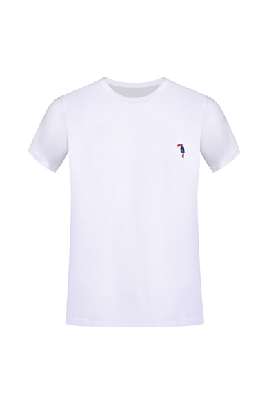 Kom PARROT İŞLEMELİ MODAL KISA KOLLU TSHIRT