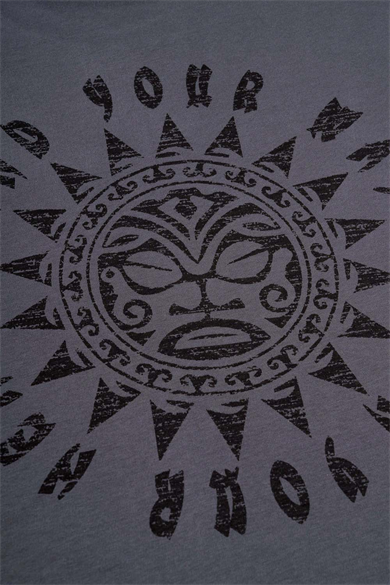 Kom TATTOO BASKILI KISA KOLLU TSHIRT