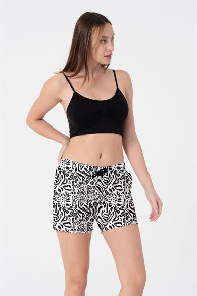 Miami Beach 843 DESENLİ İKİ CEPLİ KADIN ŞORT