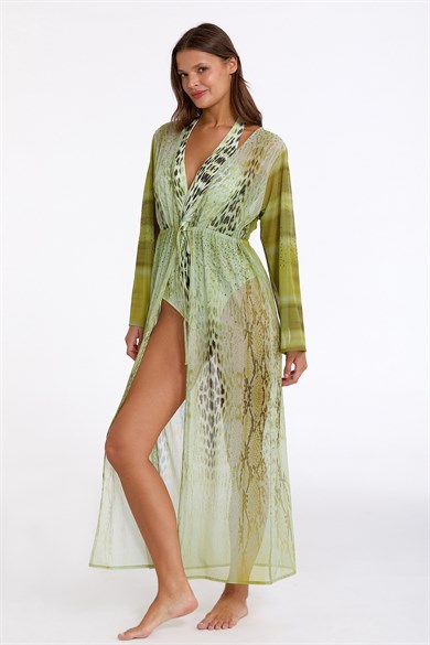Argento 2106-3025 ÖNÜ AÇIK UZUN KAFTAN PAREO