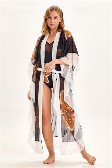 Argento 2153-2061 KUŞAKLI KAFTAN PAREO