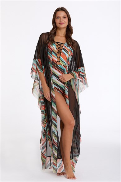 Argento 2153-3012 KUŞAKLI UZUN KAFTAN
