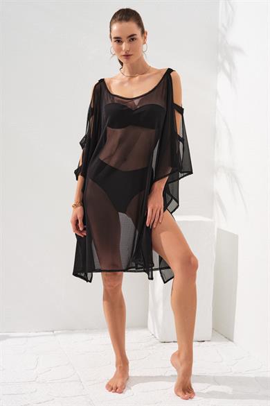 Pierre Cardin 231802 KOLU BANT DETAYLI TUNİK PAREO