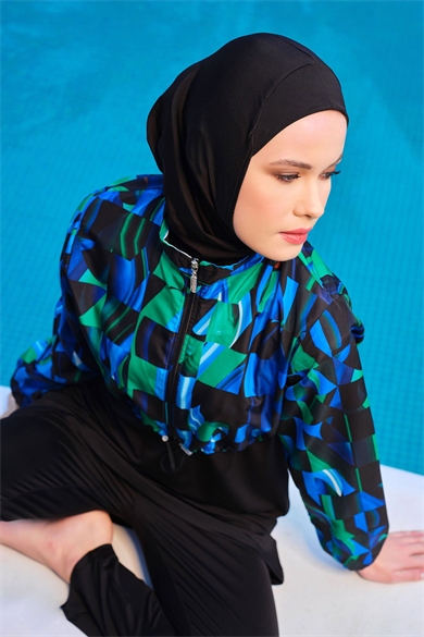 Alfasa 23260-MAVİ TAM KAPALI CROP MAYO
