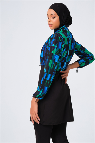 Alfasa 23260-MAVİ TAM KAPALI CROP MAYO