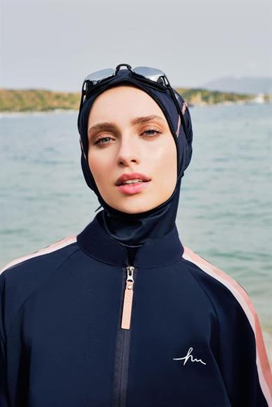 Haşema 3125 H-PER LACİVERT ESİLA TESETTÜR MAYO