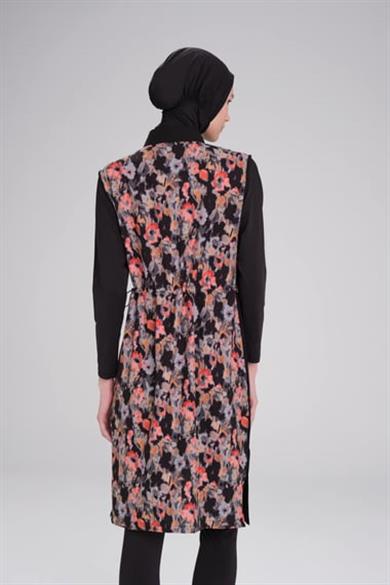 Haşema HSM-3088 LİYUZA DESENLİ JİLELİ TESETTÜR MAYO