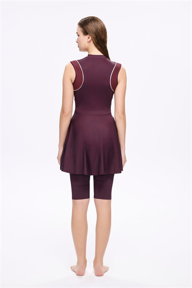 Haşema HSM- 5014 JİLDA BORDO SPOR KESİM YARI KAPALI MAYO