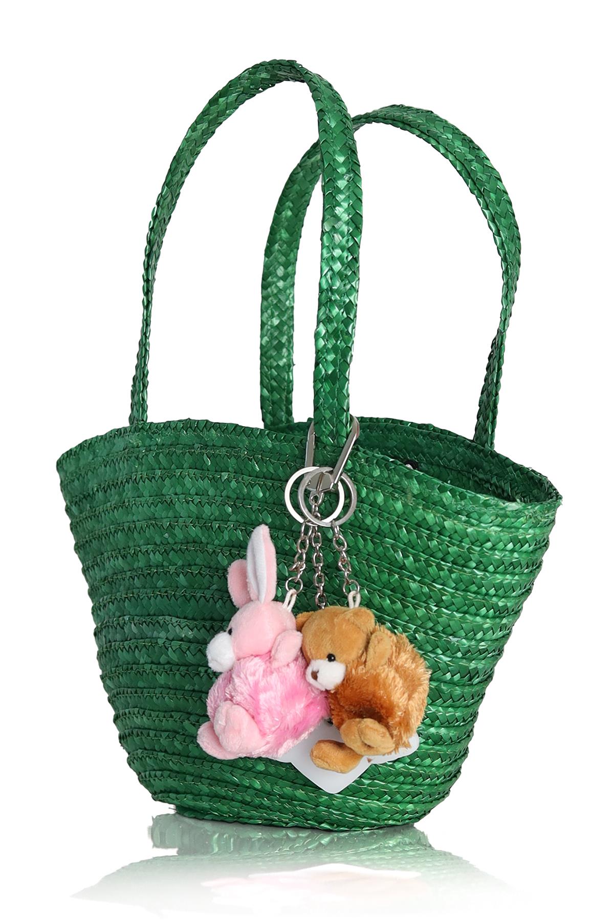 Yeşil Hasır Çanta 