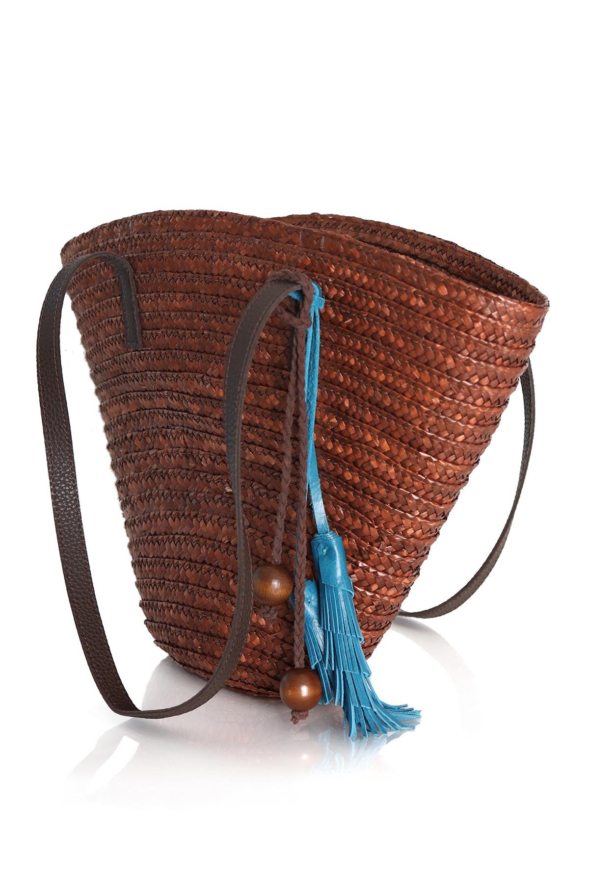 Kahverengi Hasır Çanta 