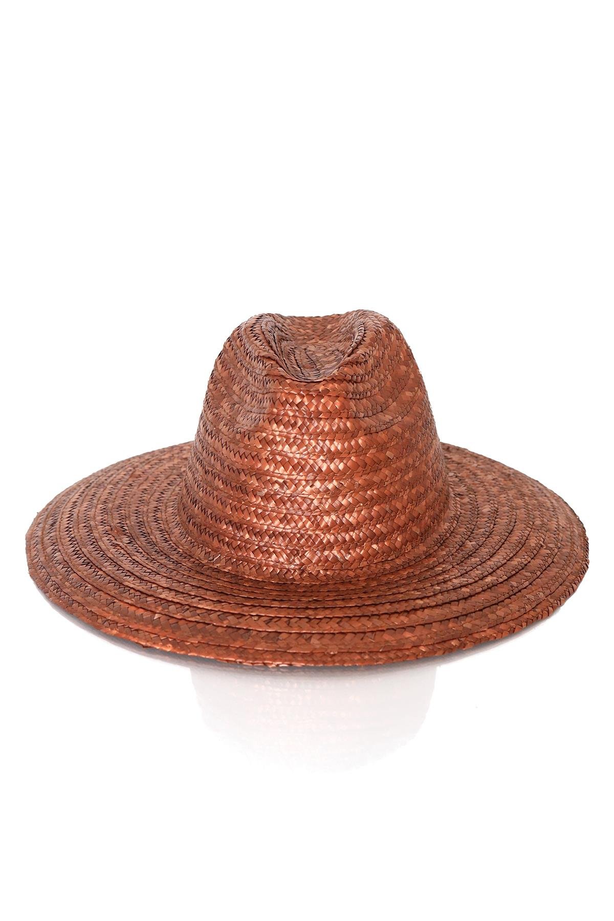 Kahverengi Kovboy Hasır Şapka