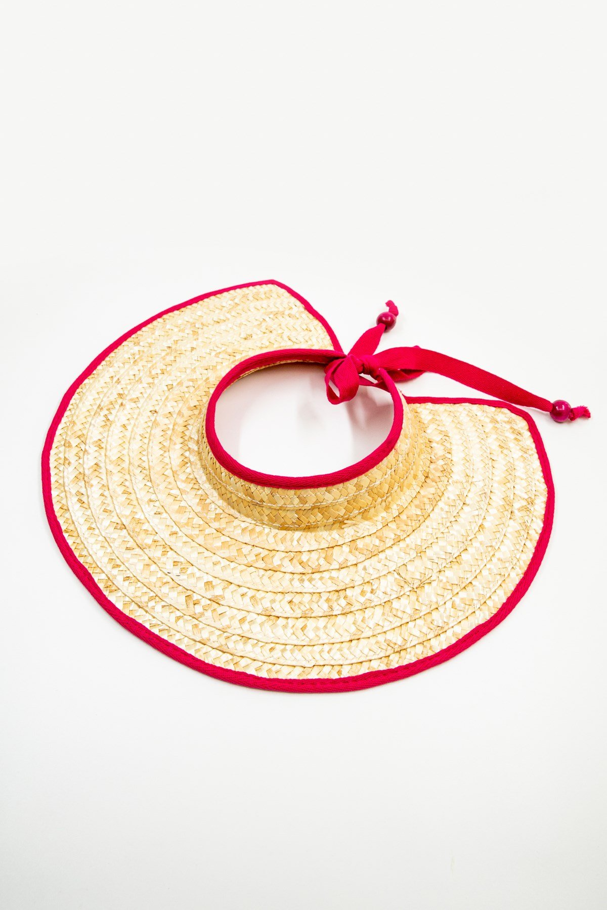 Pembe Hasır Vizör Şapka