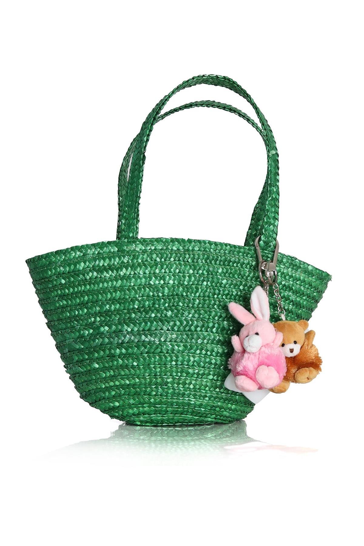 Yeşil Hasır Çanta 