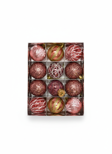 Cansüs12'li Bronz Yılbaşı Ağacı Süsü Cici Top Seti – Noel Dekoratif Süsleme123456940