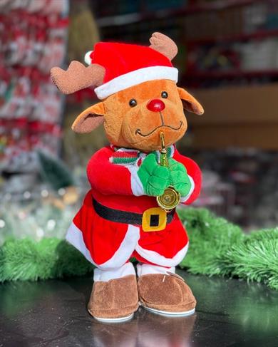 Cansüs35 cm Müzikli ve Dans Eden Yılbaşı Geyik Biblo | Noel Süsü | Hareketli Yeni Yıl Dekoru123456983