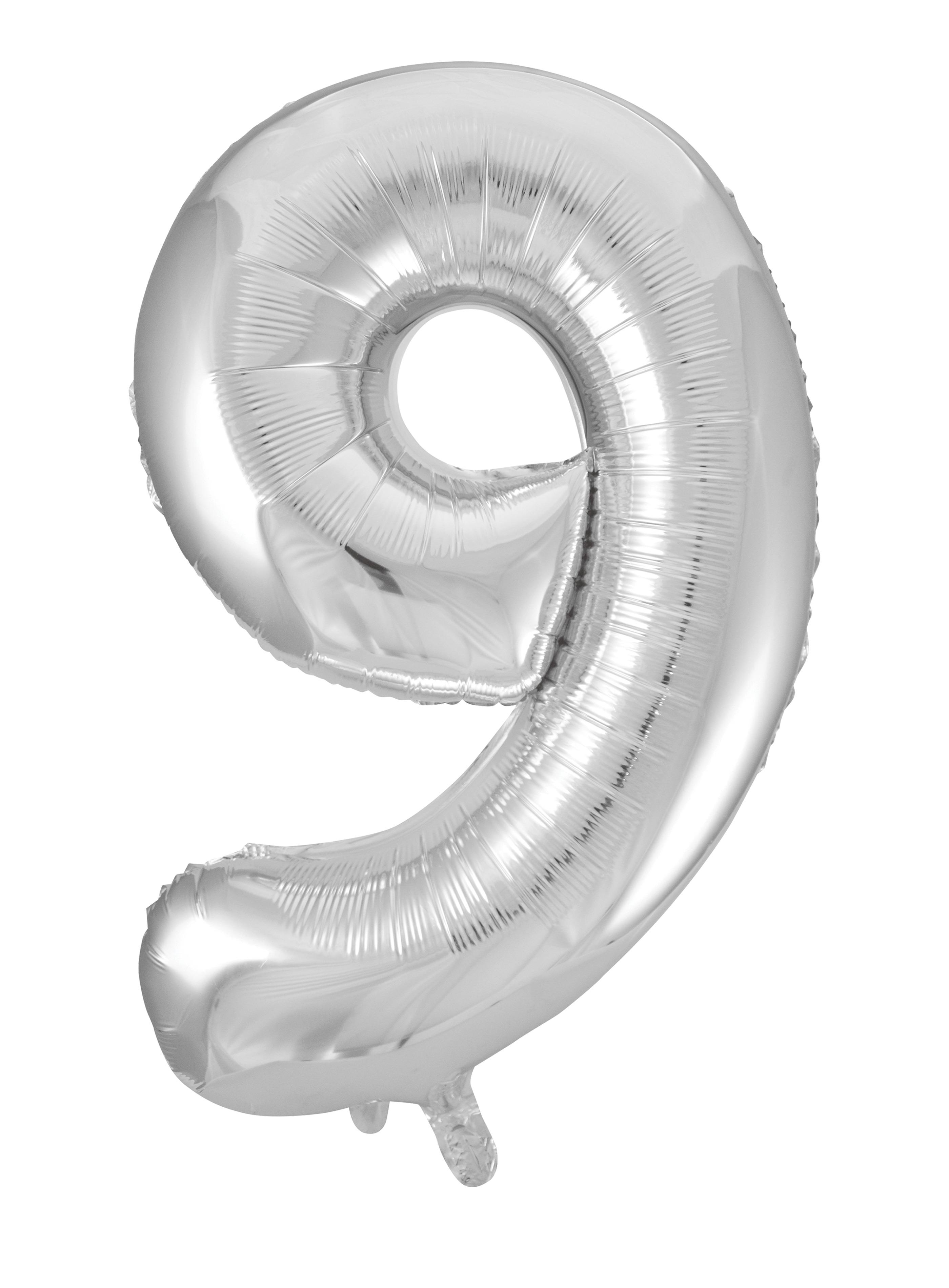 Cansüs9 Rakam Folyo Balon Gümüş 102cm 40inç123457004