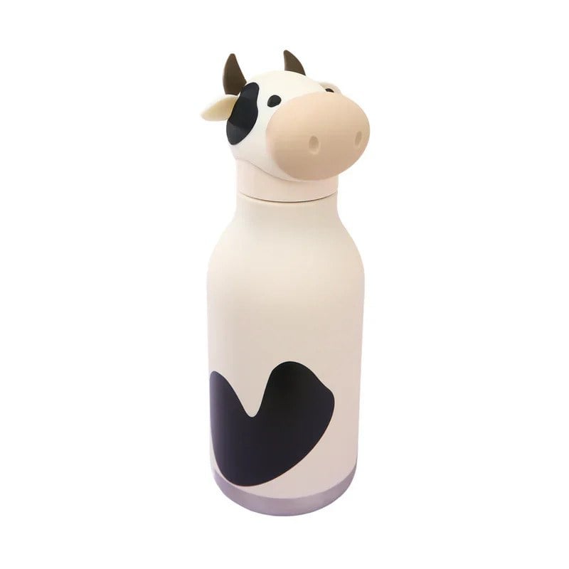 Asobu Bestie Bottle - Cow Paslanmaz Çelik Su Şişesi, Pipetli, 460ml
