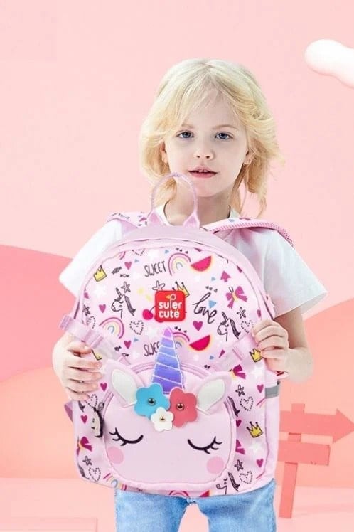 Supercute Two in One Sırt Çantası-Unicorn