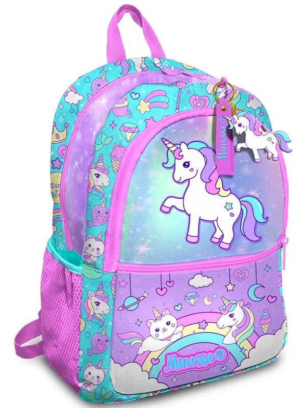 Simli Unicorn Desenli Kız Çocuk İlkokul Sırt Çantası 1007