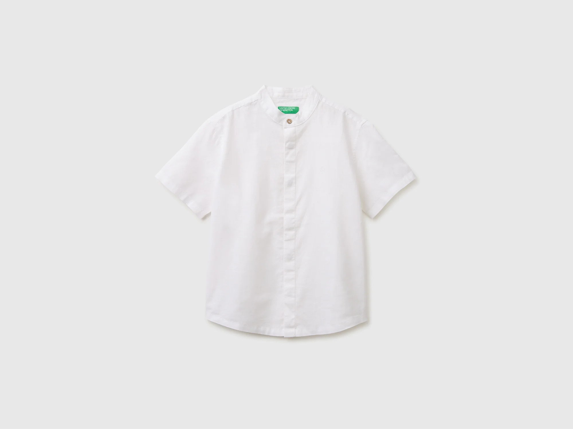 United Colors of Benetton Keten Karışımlı Çocuk Gömlek