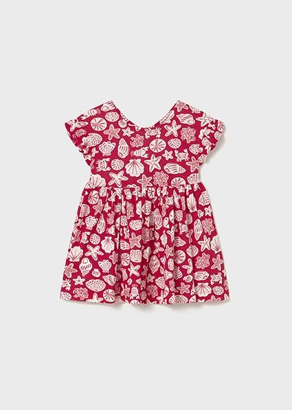 Mayoral Kız Bebek Desenli Elbise Kırmızı - 01925