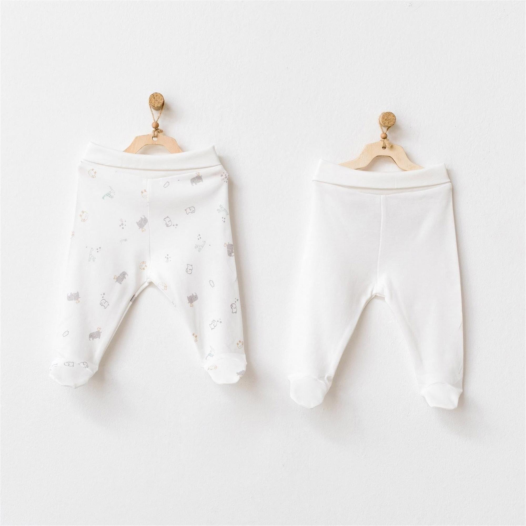 Andywawa 2'li The Zoo Balboa Bebek Pantolonu AC25264 Ekru