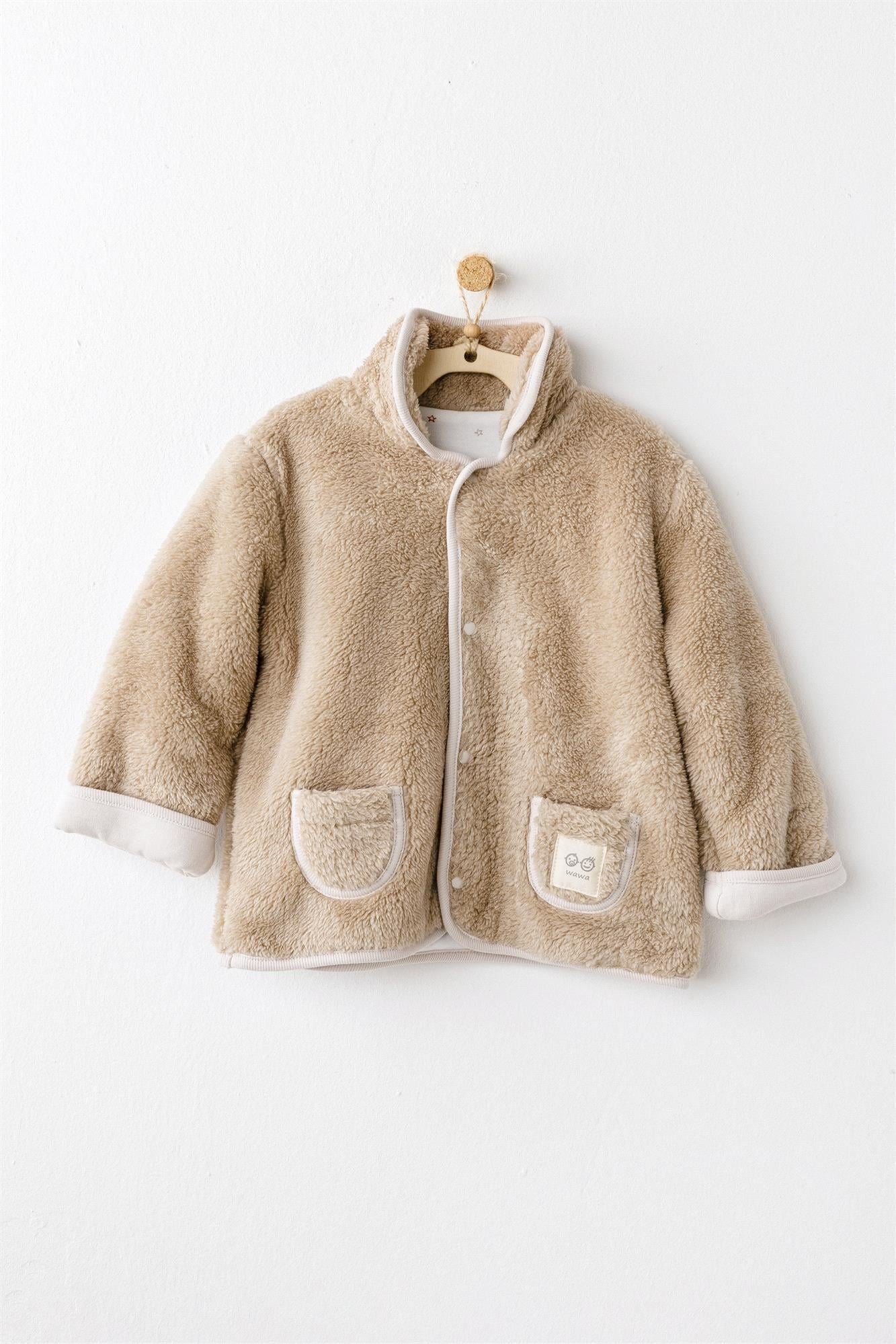 Andywawa Bebek Tinny's Sheeps Peluş Ceket Bej AC26165