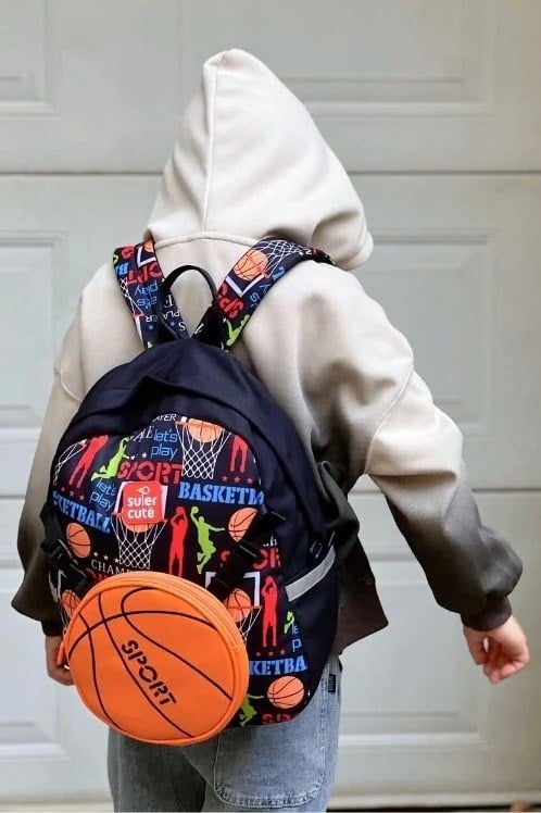 Supercute Two in One Sırt Çantası-Basketball