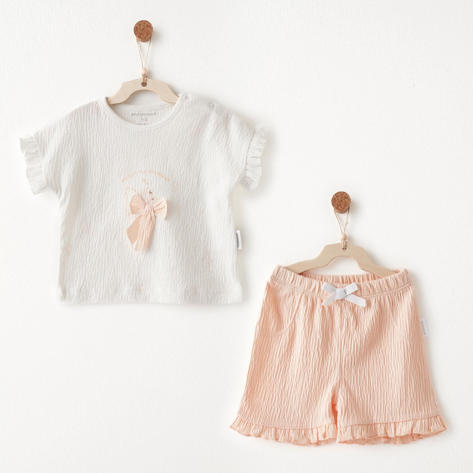 Andywawa Little Swan Love Kız Bebek Takım AC26535