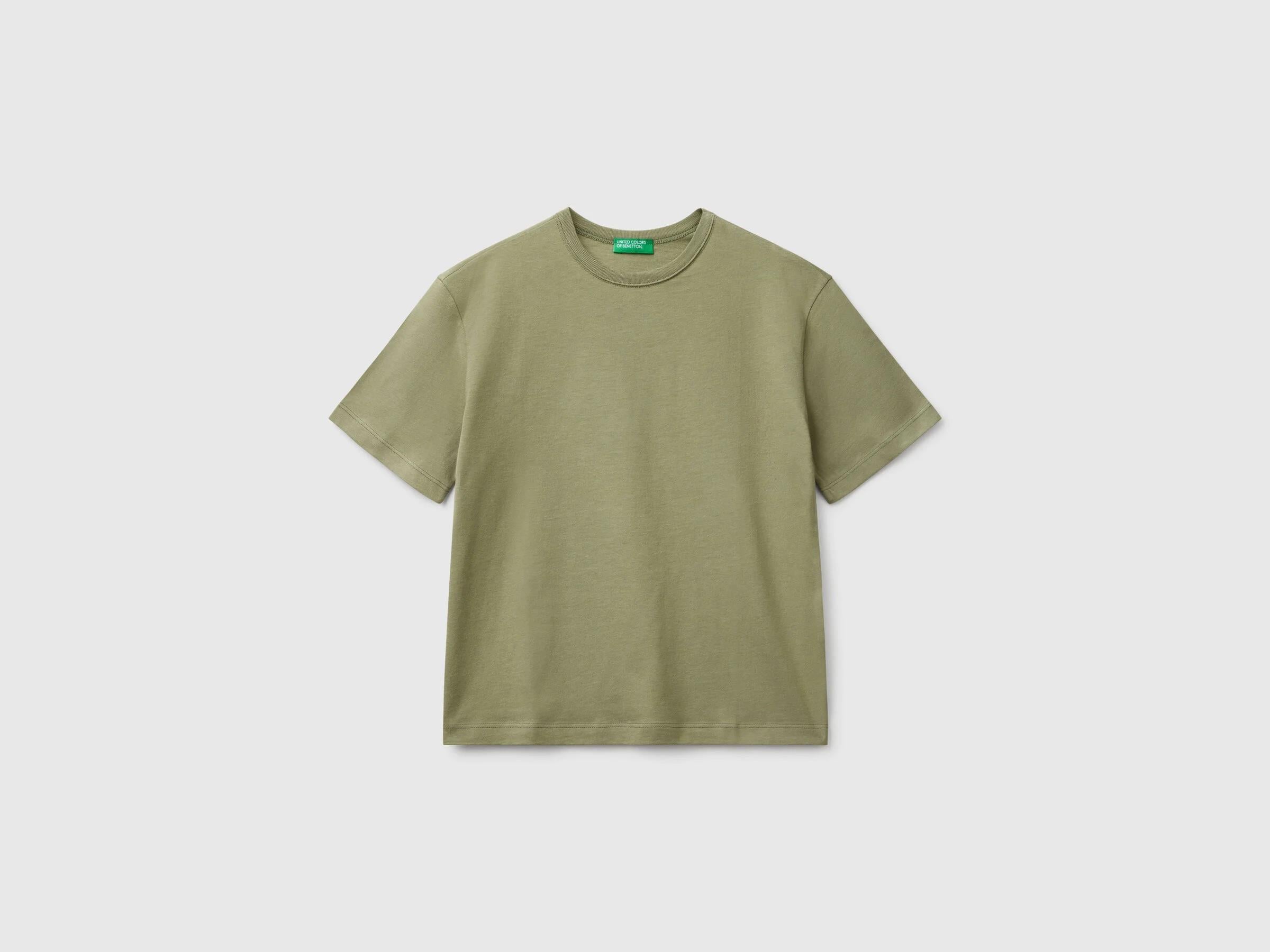 Benetton Erkek Çocuk Logo Baskı Detaylı Oversize T-Shirt 