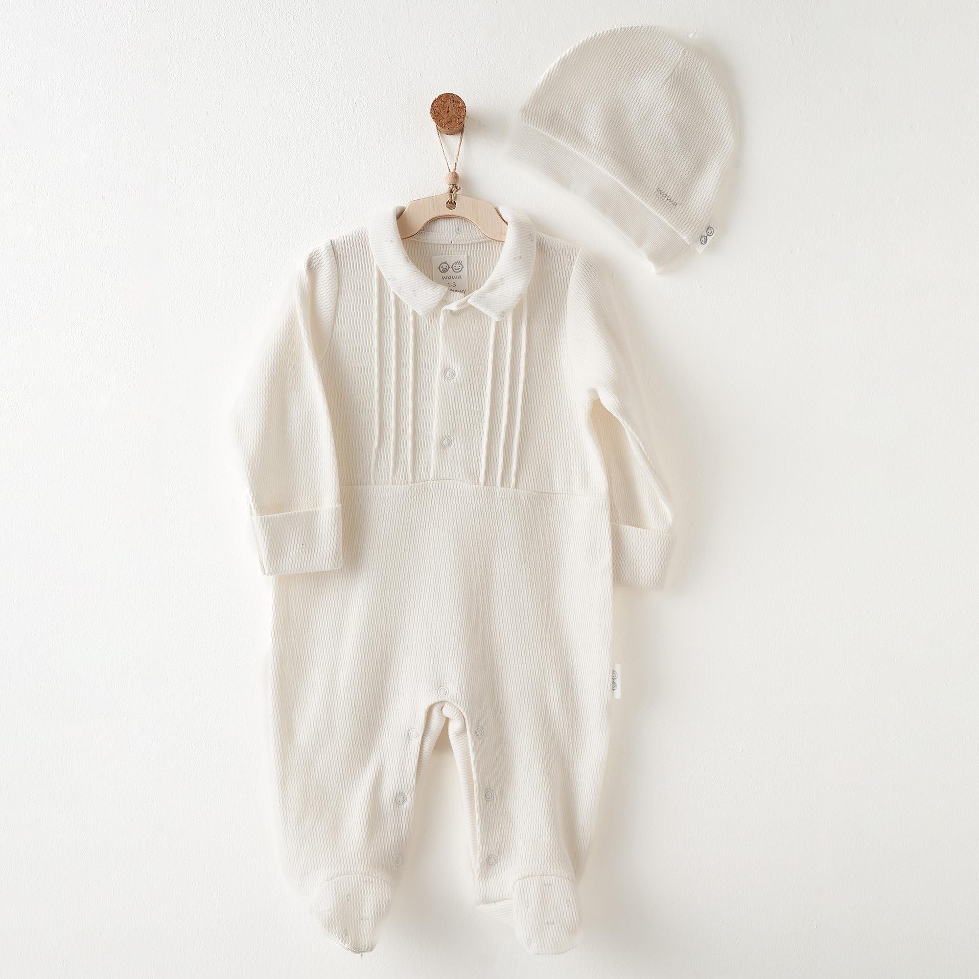 Andywawa Romper Erkek Bebek Şapka Tulum Takım AC26703