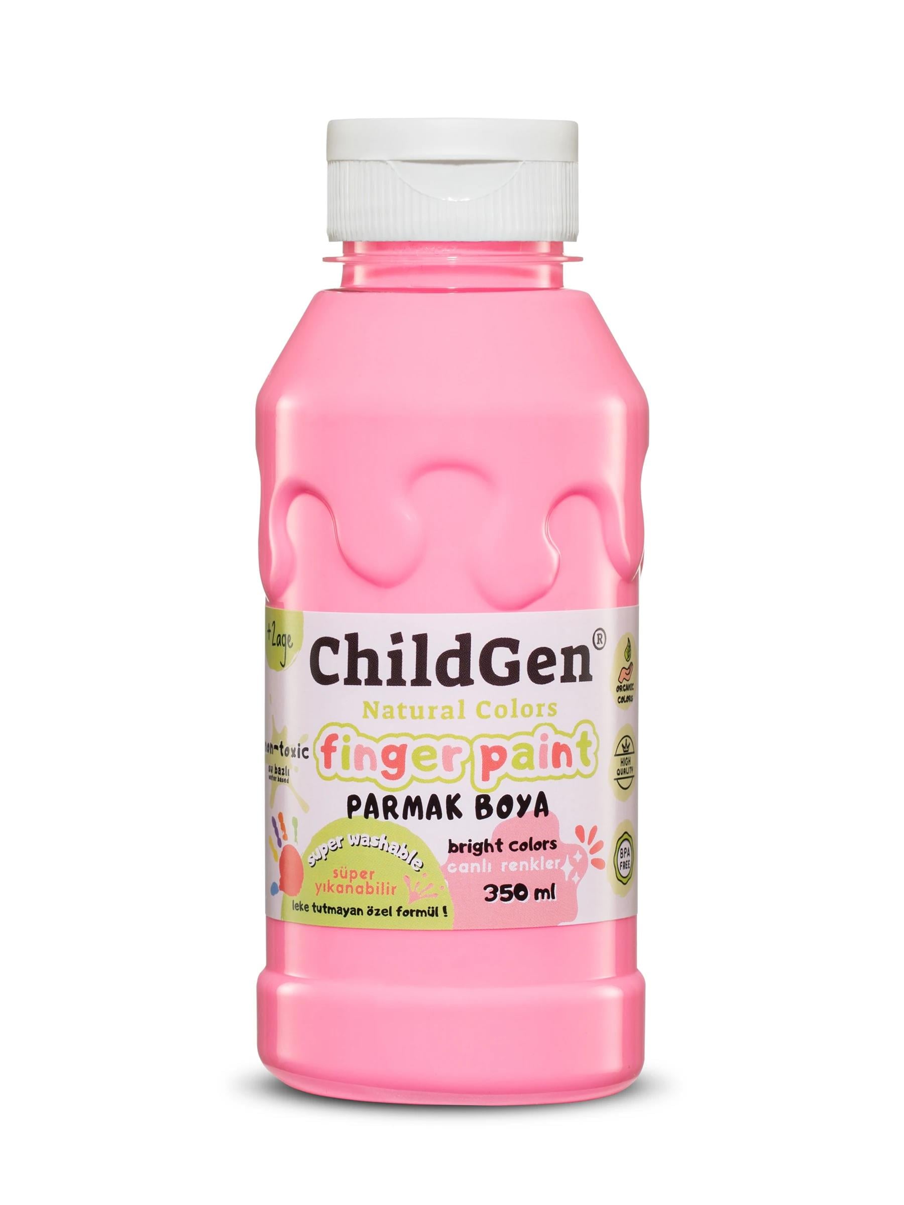 ChildGen Süper Yıkanabilir Parmak Boya 350ML - Pembe