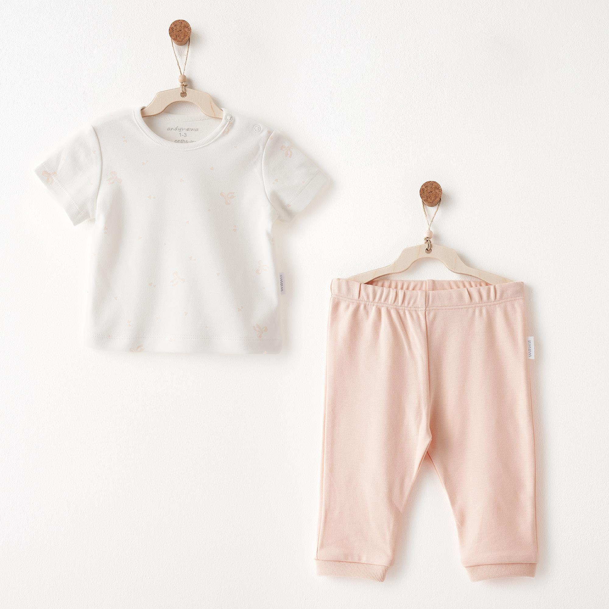 Andywawa Little Swan Love Kız Bebek Takım AC26540