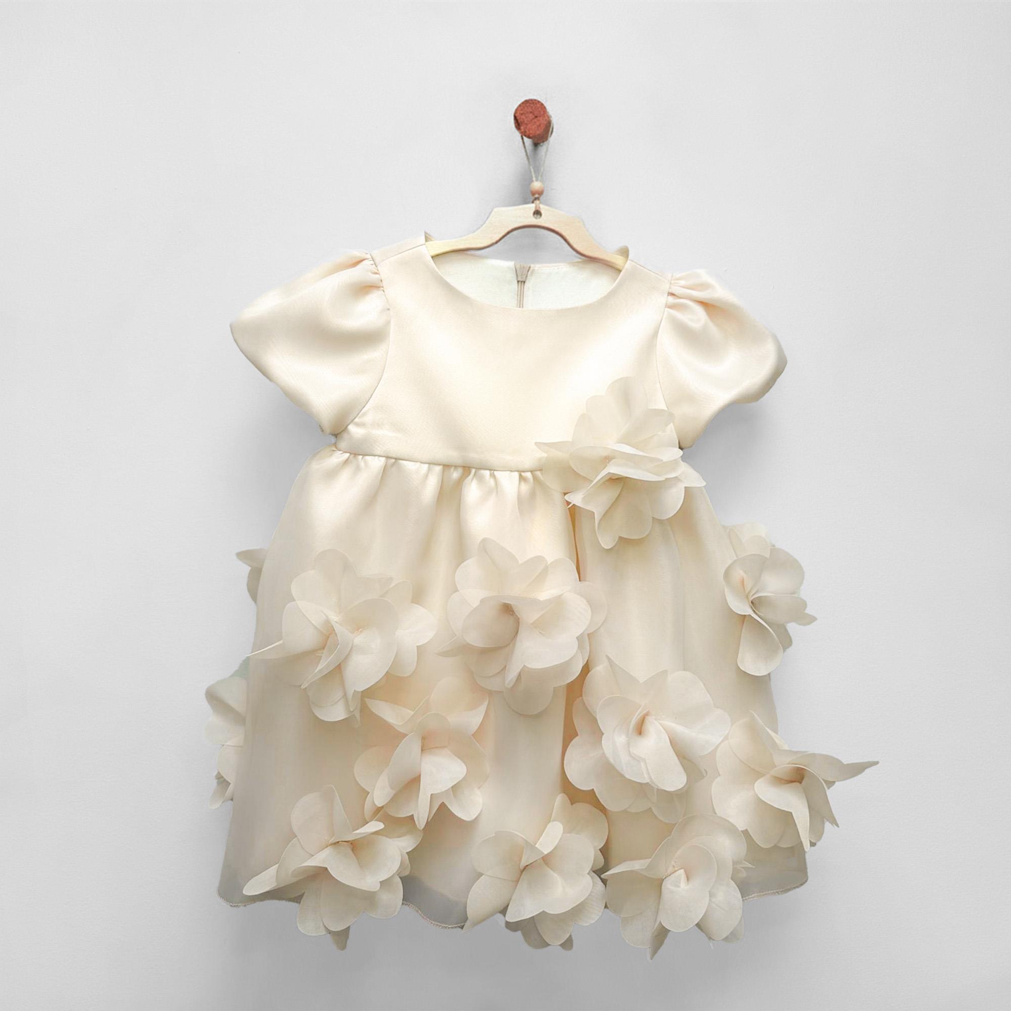 Andywawa Kız Bebek Baby Chic Fırfırlı Çiçekli Elbise AC26777