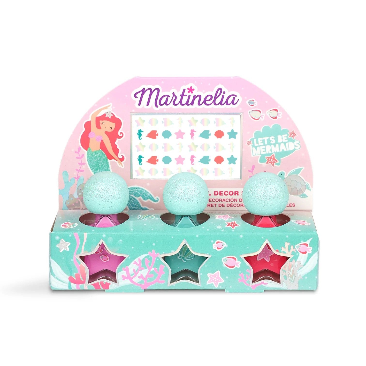 Martinelia Lets Be Mermaids Kız Çocuk Su Bazlı Oje ve Tırnak Tasarım Seti