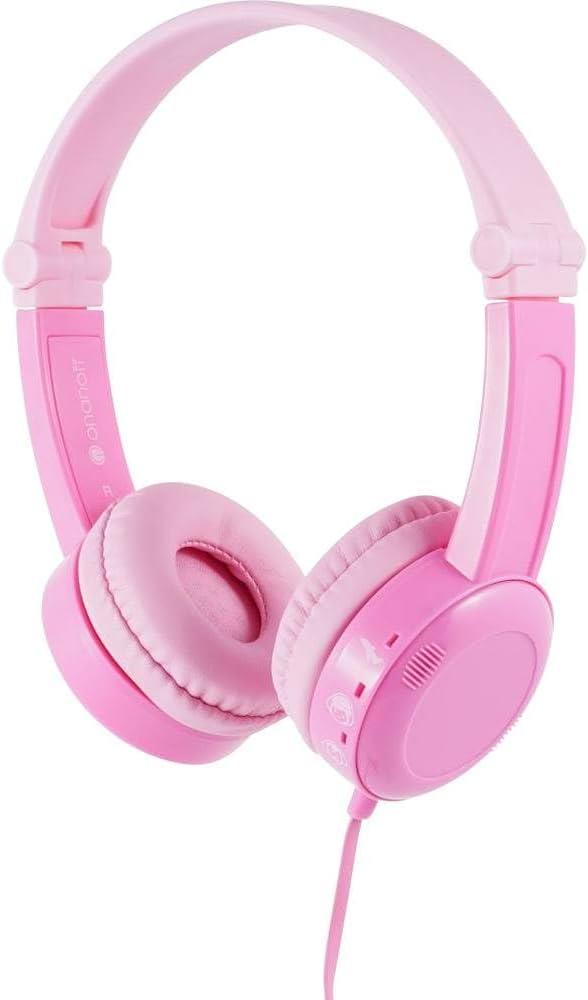 Buddyphones Travel - Çocuklar İçin Kulak Üstü Kulaklık - Kablolu - Katlanabilir - Ses Sınırlayıcı - Pembe