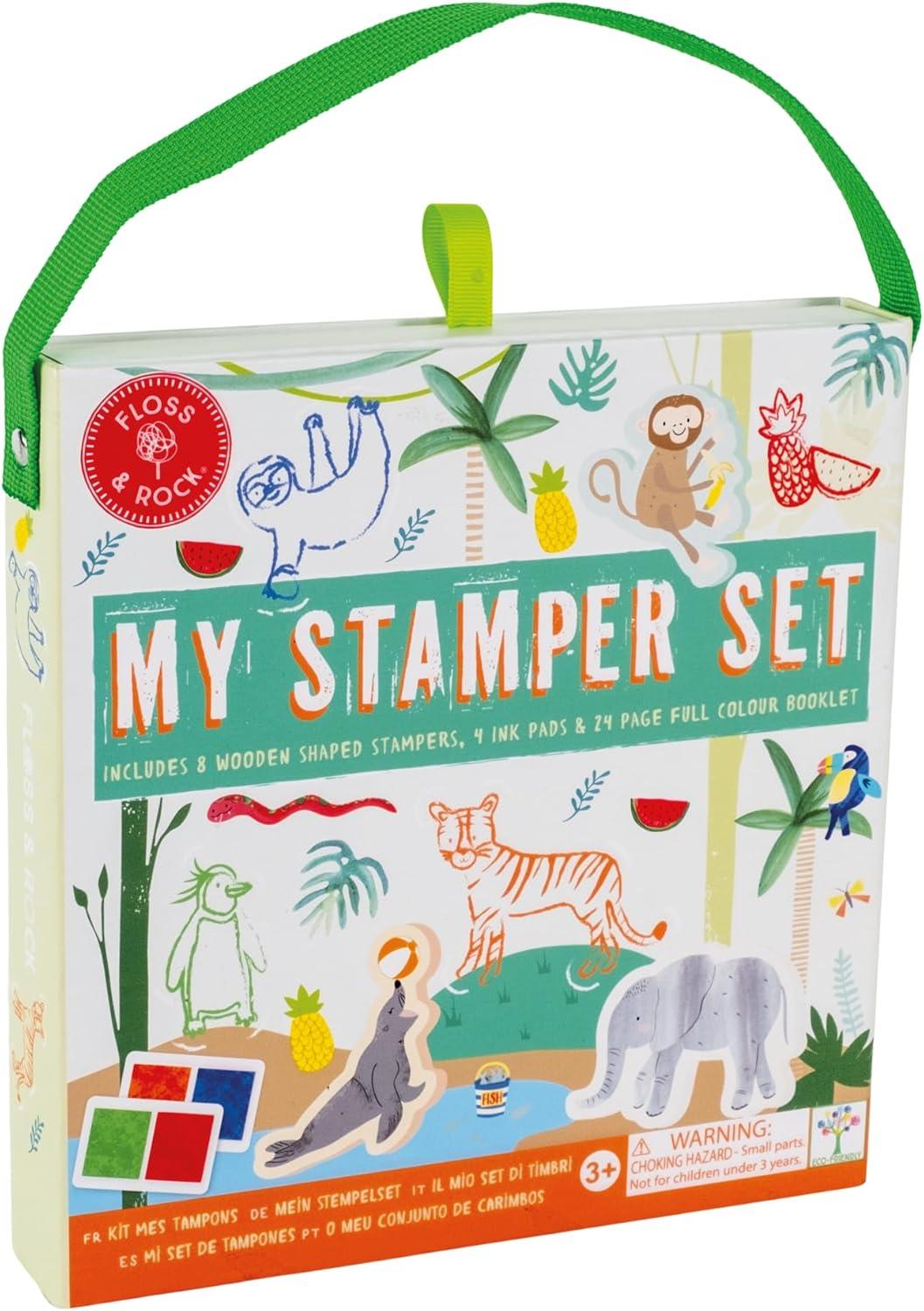 Floss & Rock Stamper Ahşap Baskı Seti / Jungle
