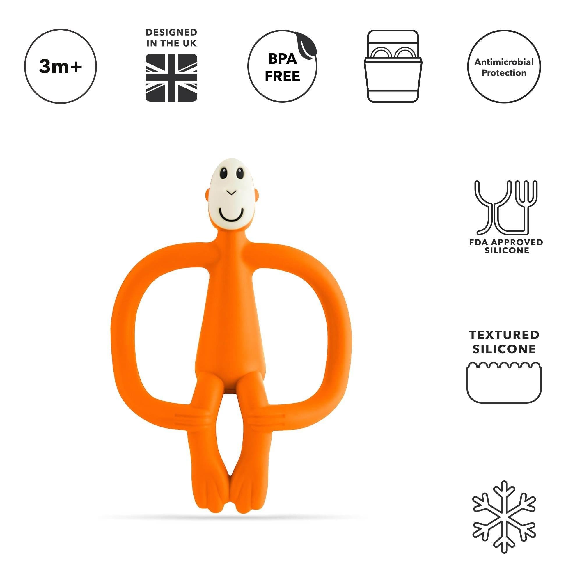 Matchstick Monkey Silikon Diş Kaşıyıcı / Monkey (Turuncu)