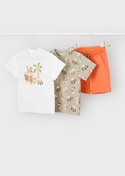 Mayoral Erkek Çocuk 3 Parça Şort T-shirt Takım  - 03609