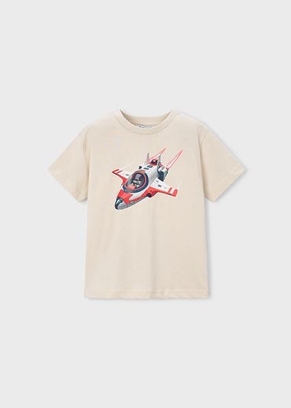 Mayoral Erkek Çocuk Baskılı T-shirt Bej - 03067
