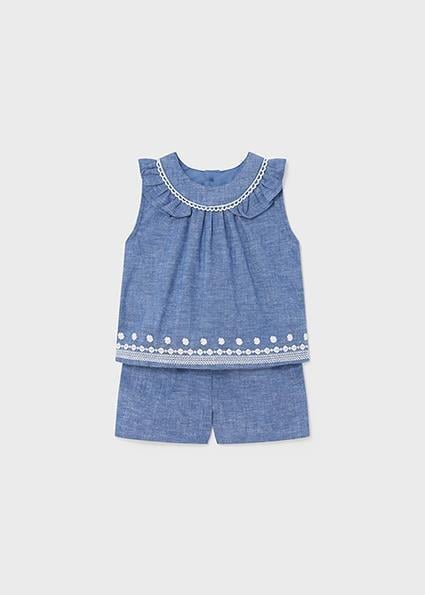 Mayoral Kız Bebek Mavi Bermuda Takım 01298