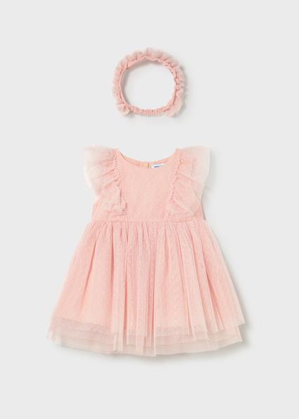 Mayoral Kız Bebek Saç Bandı ve Tül Elbise Set Pembe - 01905