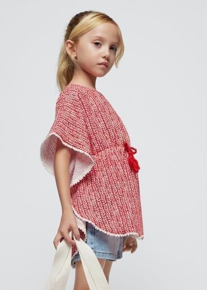 Mayoral Kız Çocuk Kırmızı Kaftan 3942
