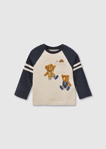 Mayoral Lacivert Erkek Bebek Uzun Kollu Baskılı T-shirt 2059