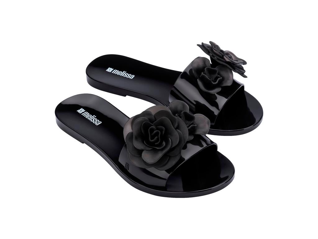 Melissa Babe Petals AD Kadın-Kız Çocuk Parmak Arası Terlik 37817-Siyah