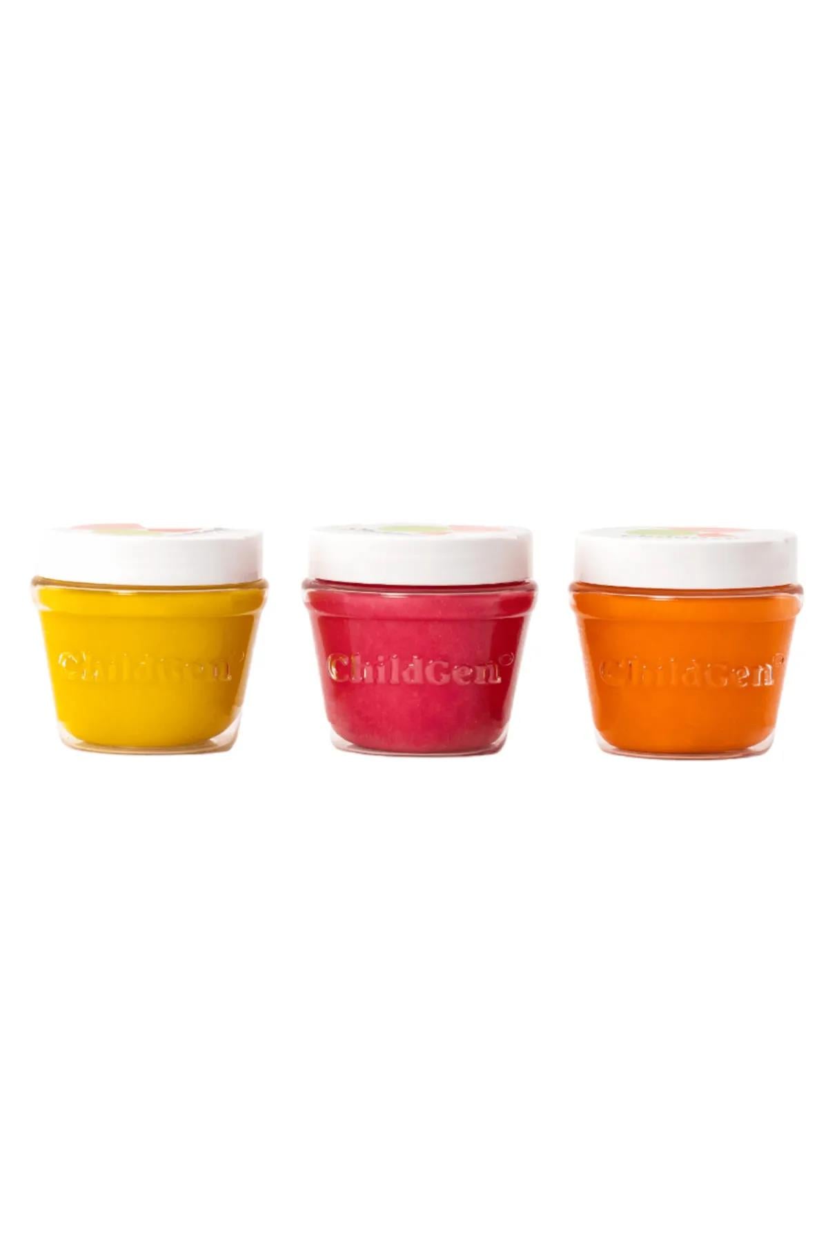 OYUN HAMURU KAVANOZ - 3'LÜ SET (PEMBE, TURUNCU, SARI)
