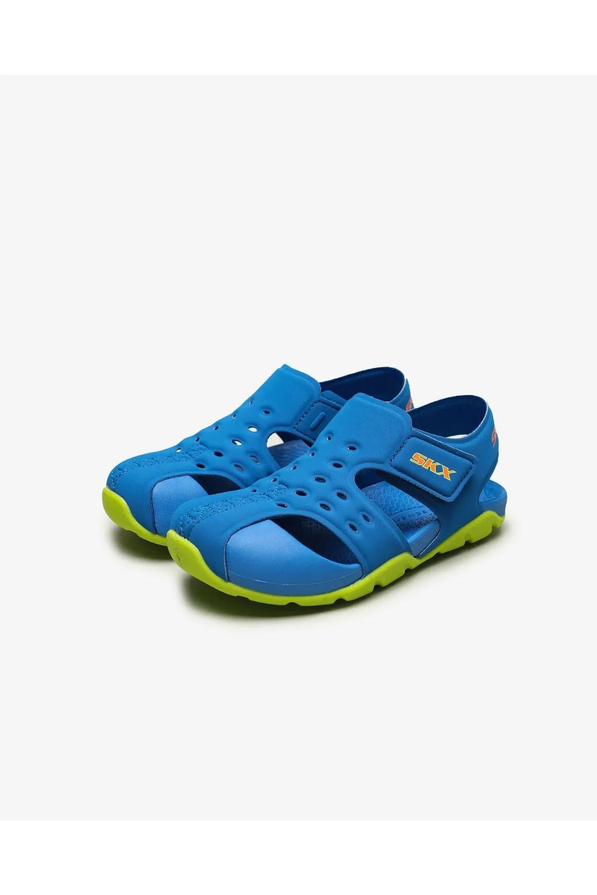 Skechers Side Wave Erkek Çocuk Mavi Sandalet