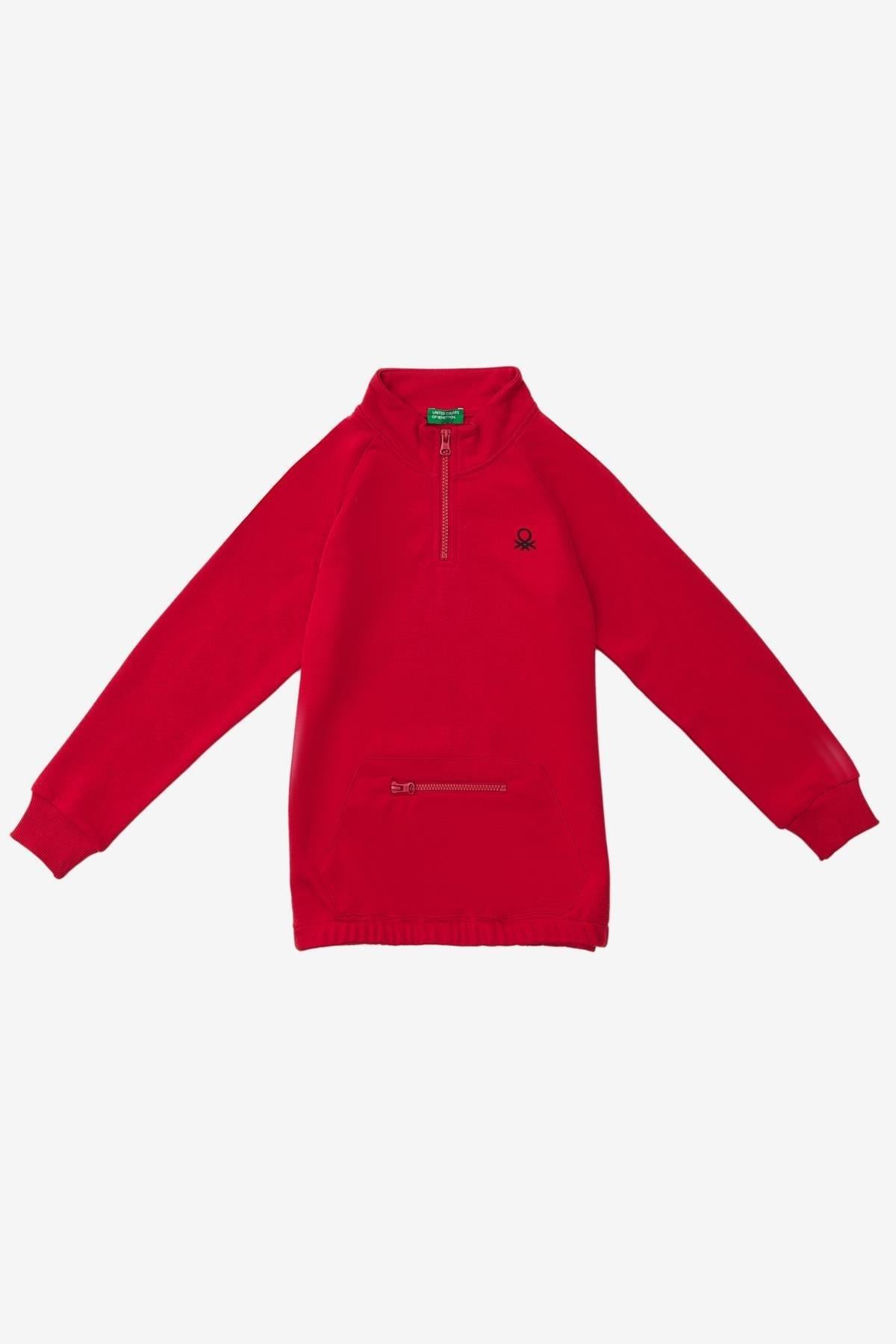 United Colors of Benetton Erkek Çocuk Kırmızı Sweatshirt 