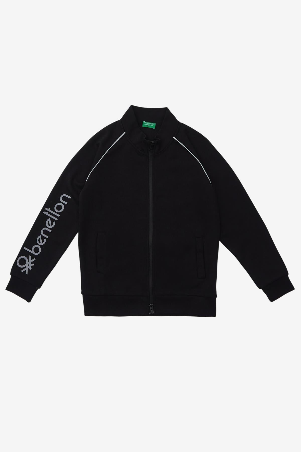 United Colors of Benetton Erkek Çocuk Siyah Sweatshirt