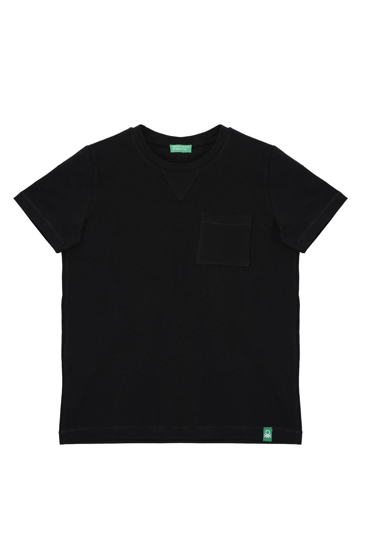 United Colors of Benetton Erkek Çocuk Beyaz T-shirt BNT-B21405